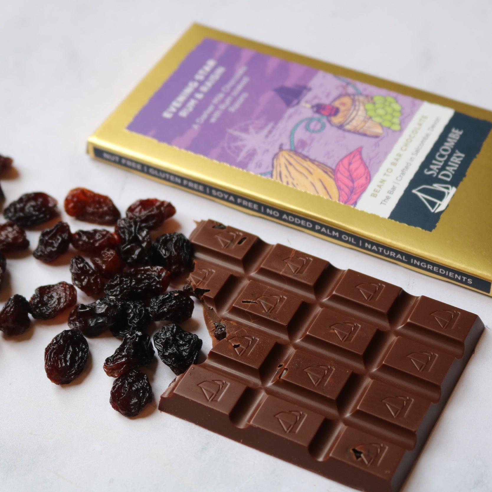 Evening star – A Darker Milk Chocolate with Rum & Raisin