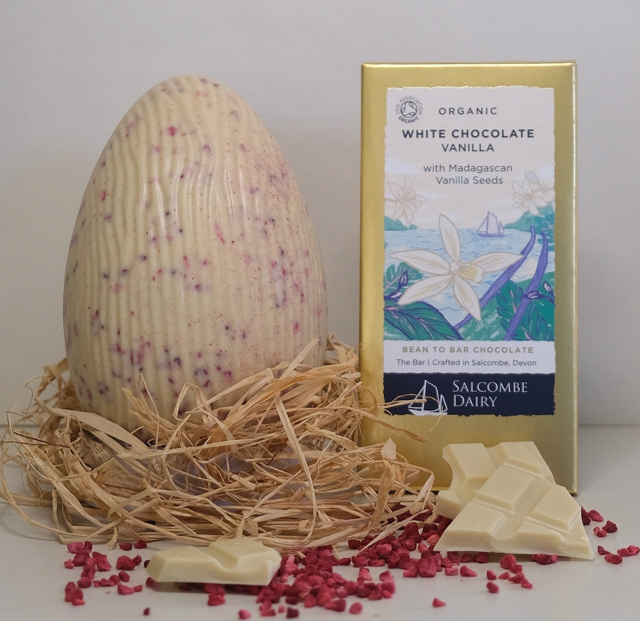 White Chocolate Raspberry Easter Egg